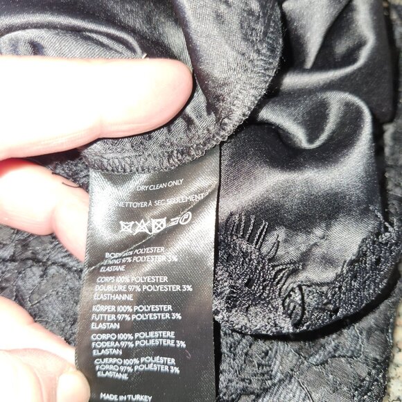 Anthropologie Long Sleeve Lace Romper In Black Size  6 - Picture 12 of 15